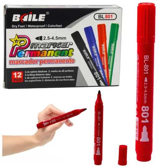 Permanentni Marker Vodootporni Crveni 2,5 4,5 Mm 1
