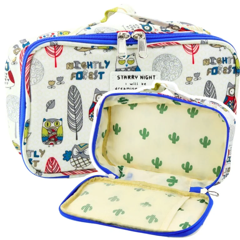 Pernica Školski Organizator Kozmetička Torba Džep Sove Bijela 22,5 Cm 1