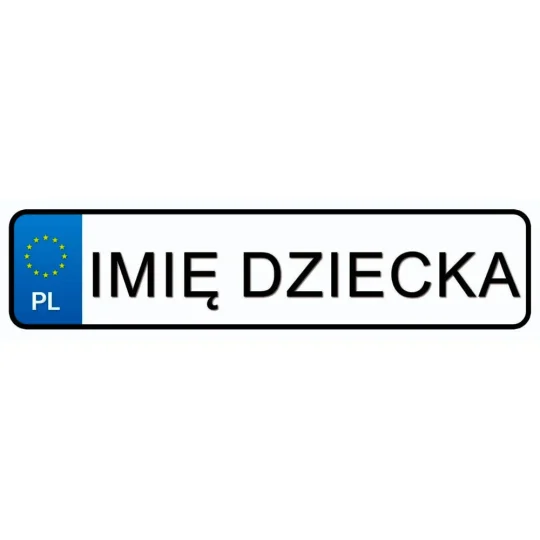 Personalizirane Registarske Naljepnice S Imenom Djeteta, 18 Cm Auto Na Akumulator 1