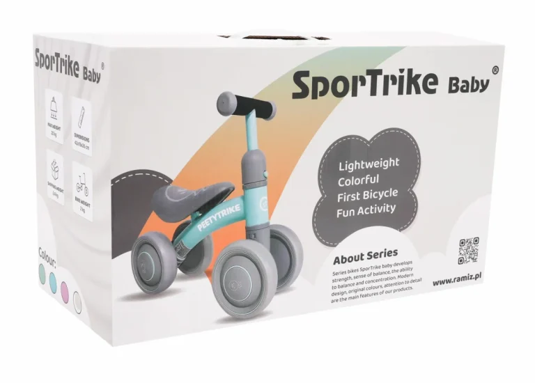 Pettytrike Balansni Bicikl Bijeli 4 Kotača 11