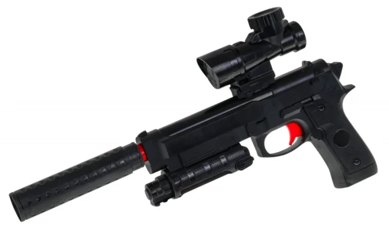 Pištolj M92 S Prigušivačem I Hidrogel Kuglicama 6+ 2