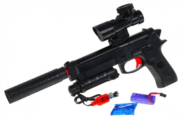 Pištolj M92 S Prigušivačem I Hidrogel Kuglicama 6+ 4