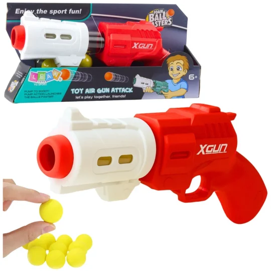 Pištolj Za Mekane Pjenaste Kuglice Xgun Crveni 6 Kom 1