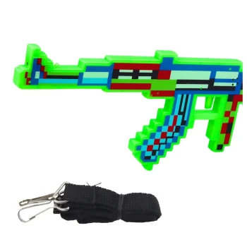 Pixel Puška Oružje Svjetla Zvukovi Lasersko Zelena 45 Cm 3