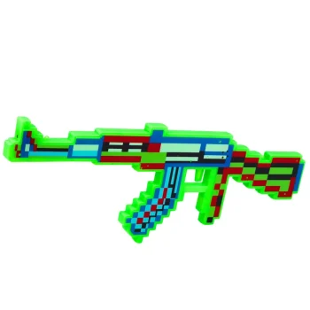 Pixel Puška Oružje Svjetla Zvukovi Lasersko Zelena 45 Cm 4