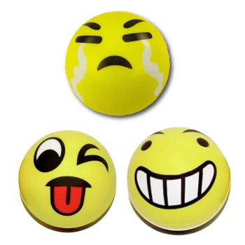 Pjena Lopta Emoji žuta Ø 10 Cm 3