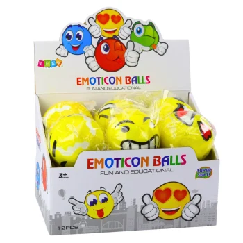 Pjena Lopta Emoji žuta Ø 10 Cm 4