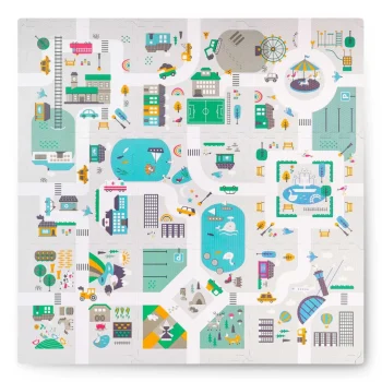 Pjenasta Podloga Za Slaganje Nukido Town, 120 × 120 Cm + Figure 2