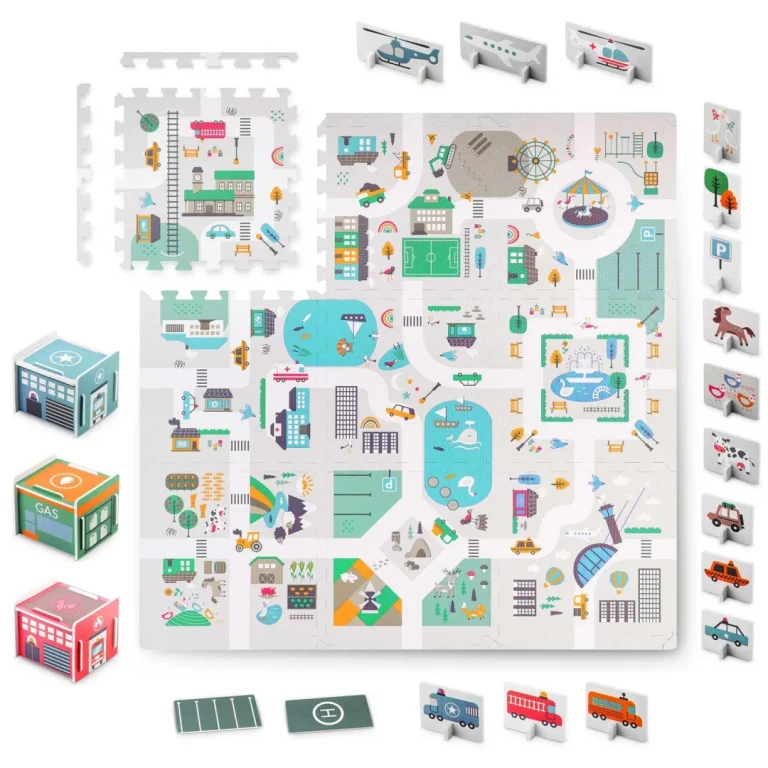 Pjenasta Podloga Za Slaganje Nukido Town, 120 × 120 Cm + Figure 4