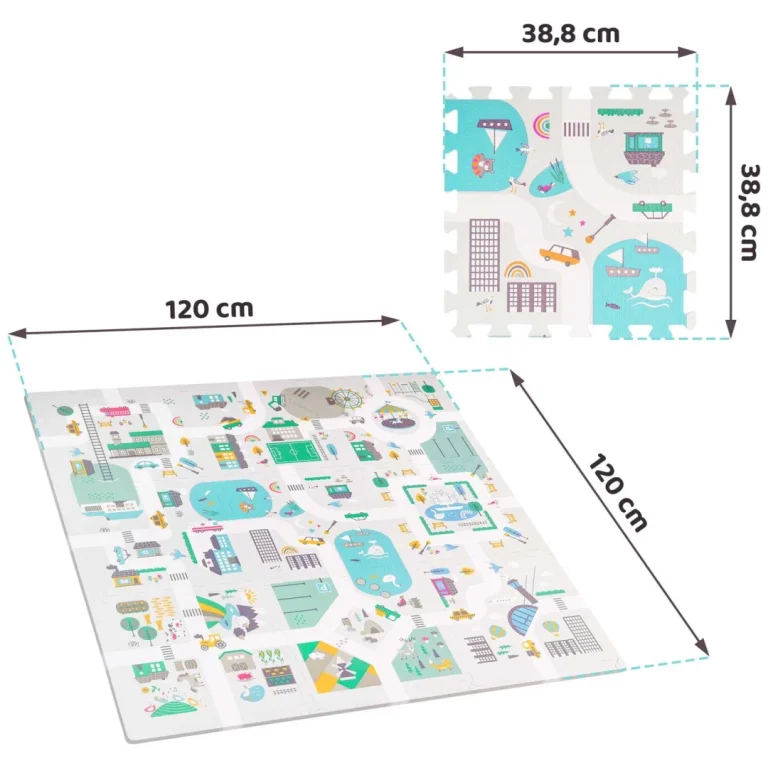 Pjenasta Podloga Za Slaganje Nukido Town, 120 × 120 Cm + Figure 7