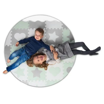 Pjenasta Podloga Za Slaganje Ricokids, 151 × 151 Cm, Sivo Menta, 16 Komada 5