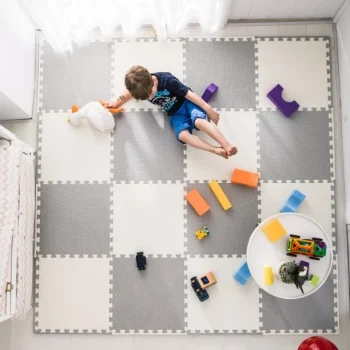 Pjenasta Podloga Za Slaganje Ricokids, 60 × 60 Cm, 4 Komada, Bijela I Siva 3