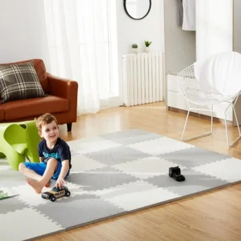 Pjenasta Podloga Za Slaganje Ricokids, 60 × 60 Cm, 4 Komada, Bijela I Siva 4