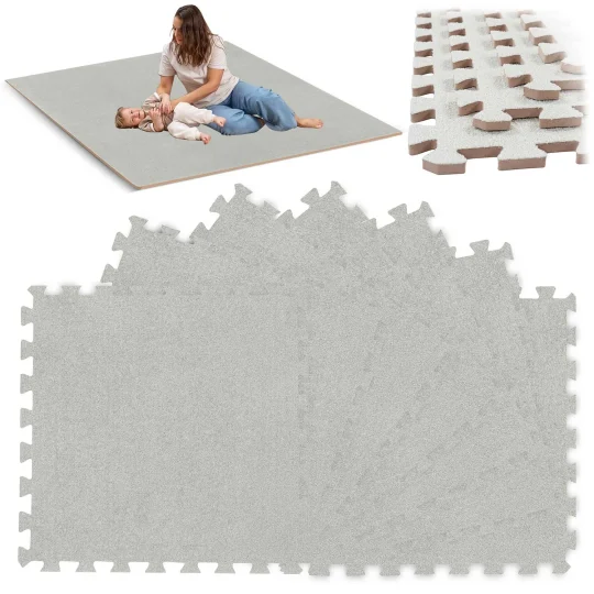 Pjenasta Puzzle Podloga Massido 180 × 120 Cm, 6 Kom, Siva, Var. 650101 1