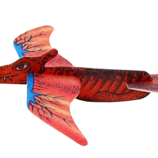 Pjenasti Avion S Dinosaurom Crveni 1