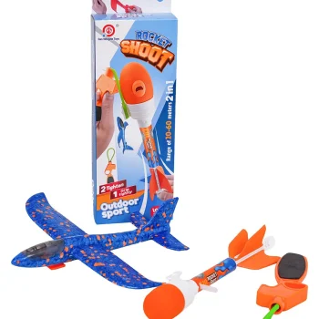 Plavi 2 U 1 Set Aviona S Lanserom 6