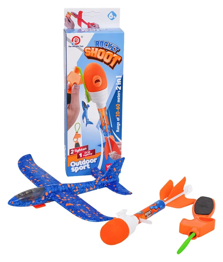 Plavi 2 U 1 Set Aviona S Lanserom 6