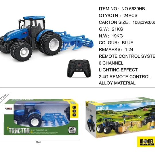 Plavi R/c Traktor S Plugom 1