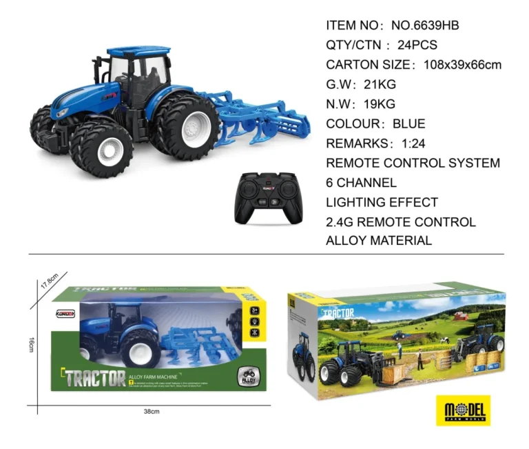 Plavi R/c Traktor S Plugom 1