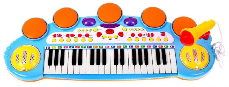 Plavi Glazbeni Set S Klavijaturom, Bubnjem I Mikrofonom 3+ 3