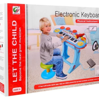 Plavi Glazbeni Set S Klavijaturom, Bubnjem I Mikrofonom 3+ 5