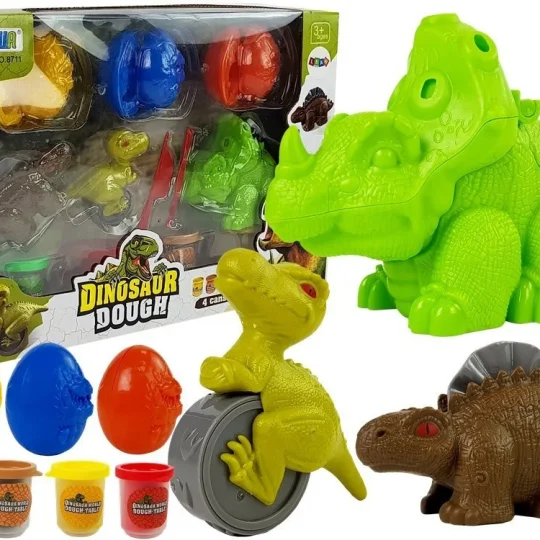 Play Dough Set Jaja Dinosaura, 12 Dijelova, 4 Boje 1