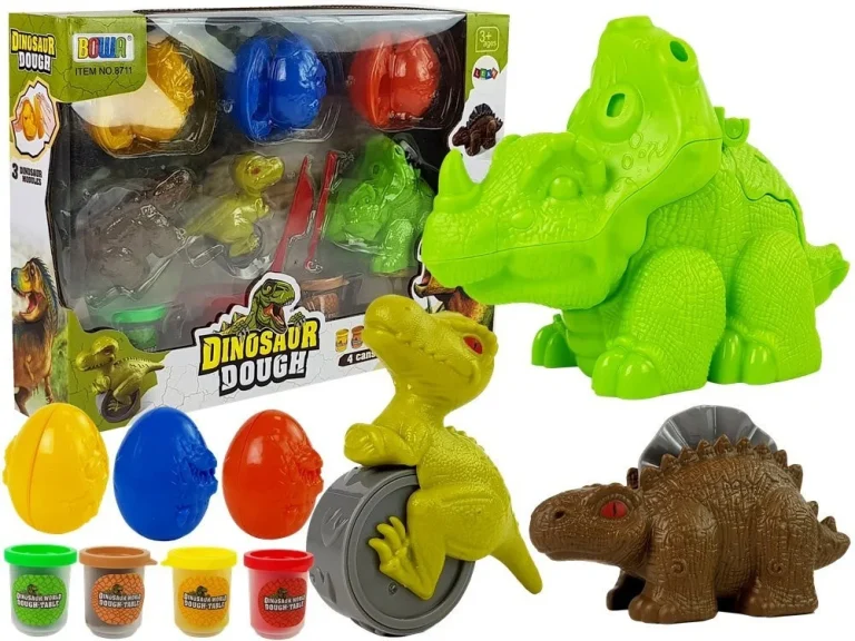 Play Dough Set Jaja Dinosaura, 12 Dijelova, 4 Boje 1