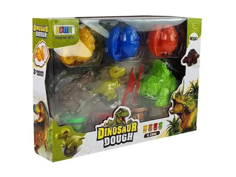 Play Dough Set Jaja Dinosaura, 12 Dijelova, 4 Boje 9
