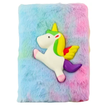 Plišana Bilježnica S 3d šarenim Jednorogom 3