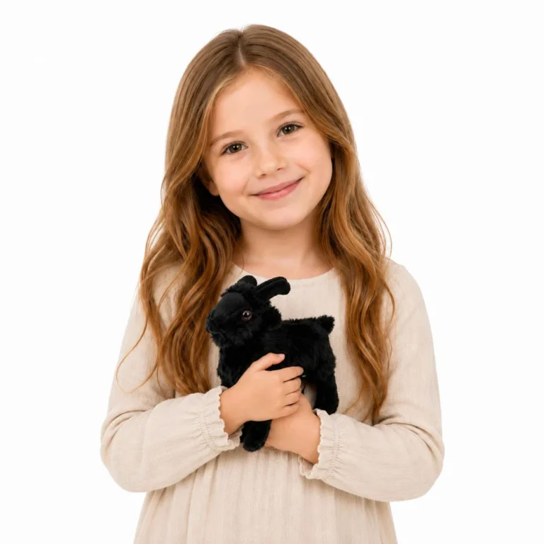 Plišana Igračka Mala Koza Za Djecu Crna 16 Cm 2
