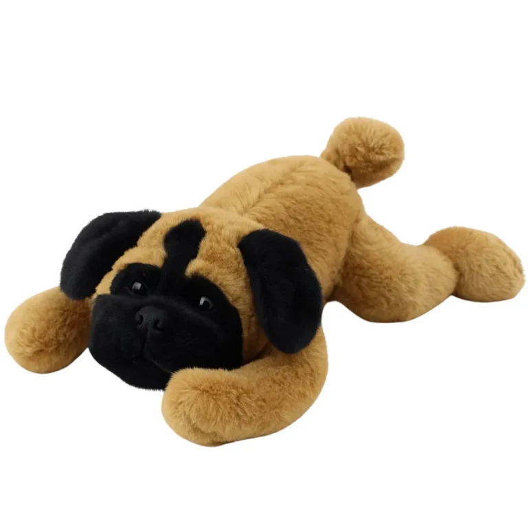 Plišana Igračka Mops Ležeći Smeđi 40 Cm 1