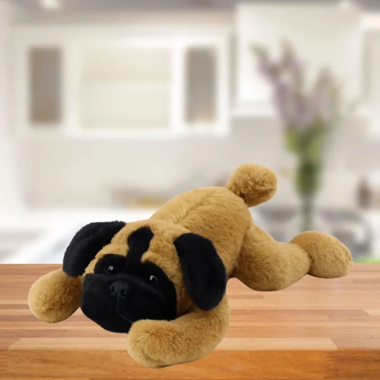Plišana Igračka Mops Ležeći Smeđi 40 Cm 2