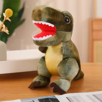 Plišana Igračka Dinosaur S Teksturiranom Kožom Zelena 32 Cm 2