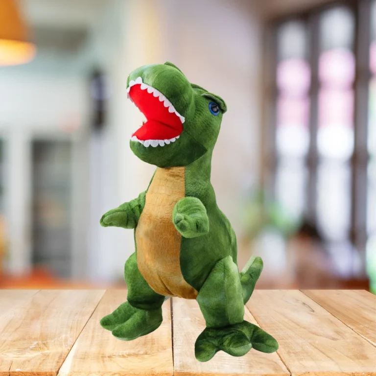 Plišana Igračka Dinosaur S Teksturiranom Kožom Zelena 45 Cm 2