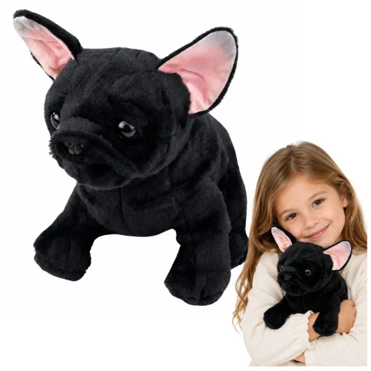 Plišana Igračka Francuski Buldog Crni 22 Cm 1