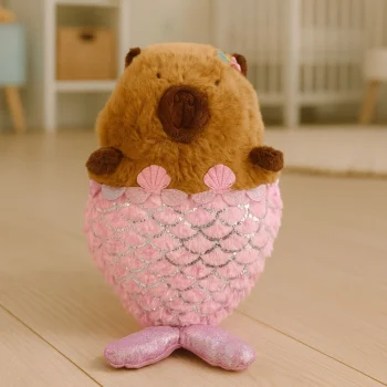 Plišana Igračka Kapibara Sirena Roza 28 Cm 5