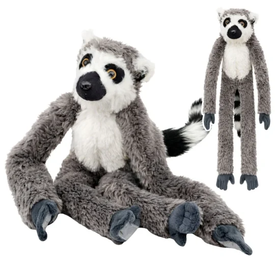Plišana Igračka Lemur S čičkom Za Vješanje Siva 35 Cm 1