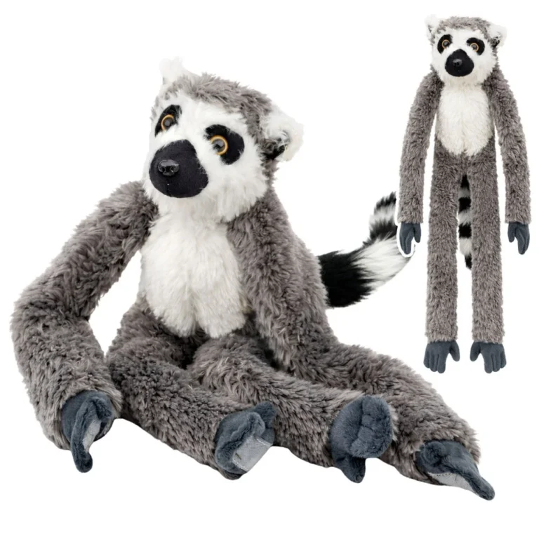 Plišana Igračka Lemur S čičkom Za Vješanje Siva 35 Cm 1