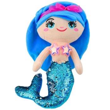 Plišana Igračka Sirene S Repom I šljokicama, Plava 30 Cm 2
