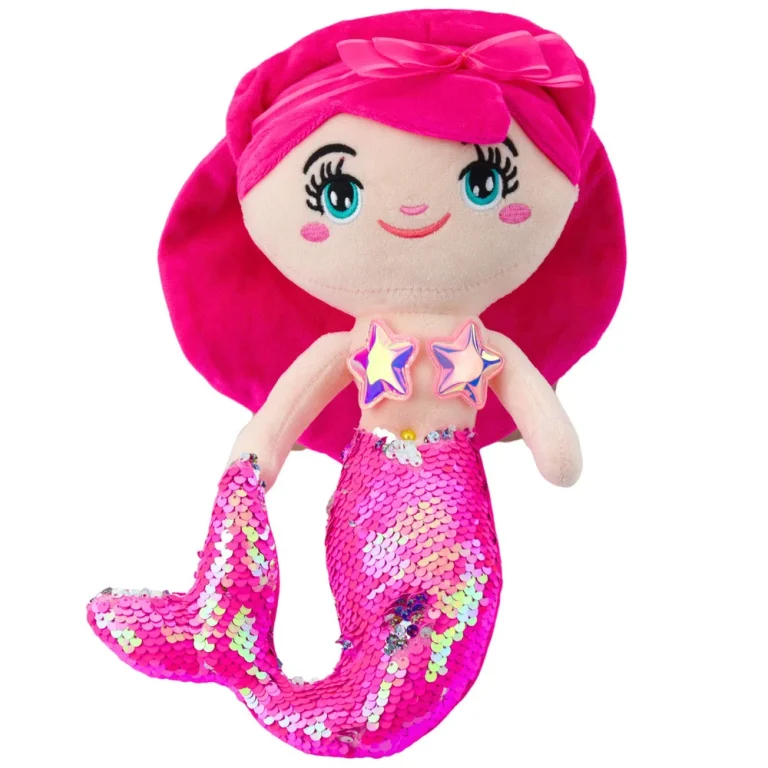 Plišana Igračka Sirene S Repom I šljokicama, Ružičasta 30 Cm 2