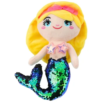 Plišana Igračka Sirene S Repom I šljokicama, Zelena 30 Cm 2
