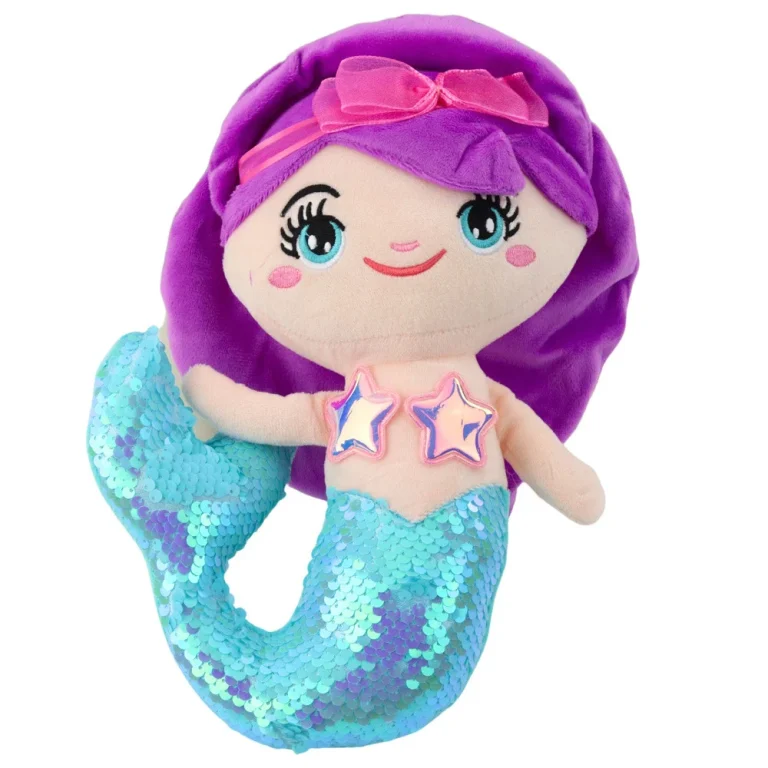 Plišana Igračka Sirene S Repom, šljokicama I Tirkiznim Motivom 28 Cm 2