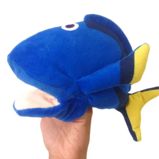 Plišana Lutka Za Ruku Plava Ribica 25 Cm 1