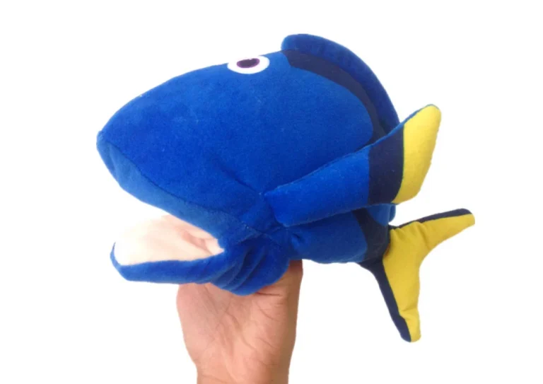 Plišana Lutka Za Ruku Plava Ribica 25 Cm 1