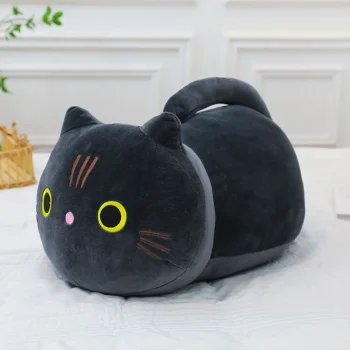 Plišana Maskota Igračka Mačka S Dugim Repom Crna 40 Cm 2