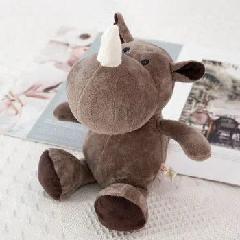 Plišana Maskota Igračka Nosorog Smeđa 25 Cm 2