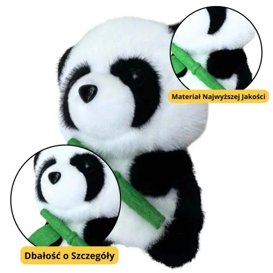 Plišana Panda S Bambusom 18 Cm 1
