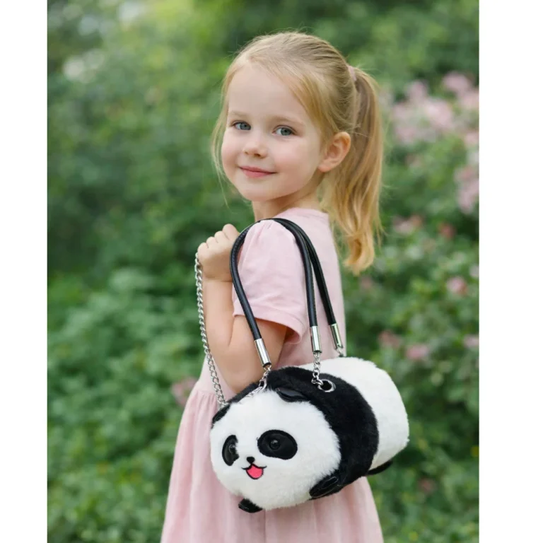 Plišana Panda Torbica S Ručkama I Lancem Crno Bijela 20 Cm 2