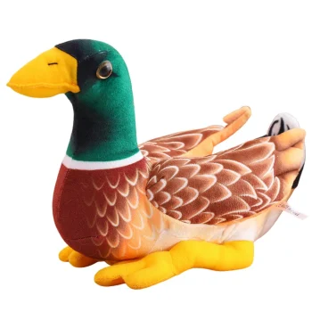Plišana Patka Smeđe Zelena 28 Cm 2