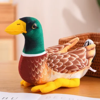 Plišana Patka Smeđe Zelena 28 Cm 3